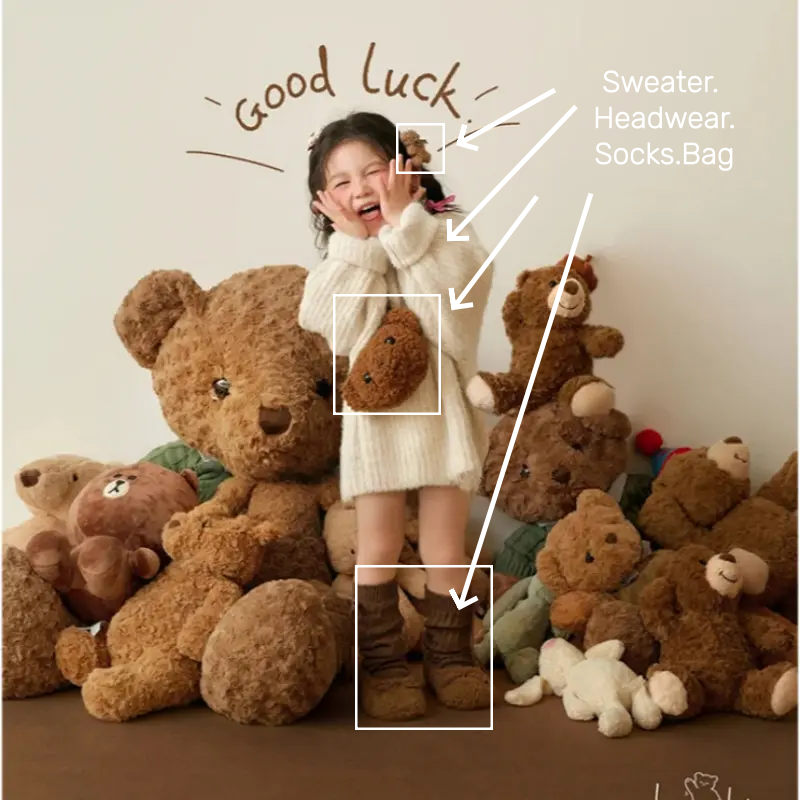 Sweater.Headwear.Socks.Bag